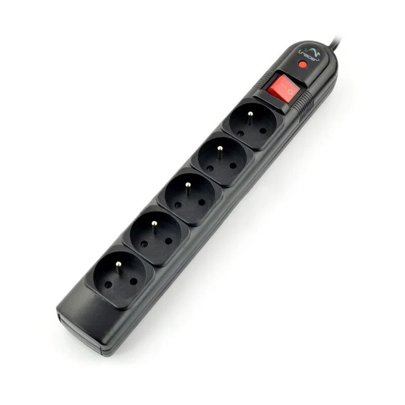 Power strip with protection Tracer PowerGuard black - 5 sockets - 1.8m