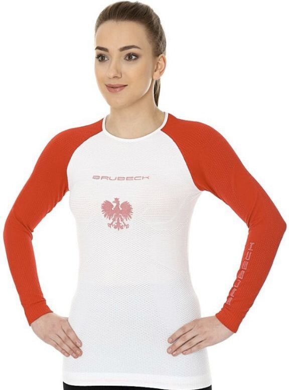 Женская спортивная футболка или топ Brubeck Koszulka damska 3D Husar PRO biało-czerwona r.S (LS13200)