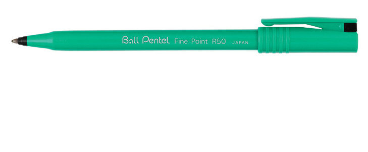 Pentel Fine Point R50 Черный Обычная шариковая ручка 12 шт R50-A