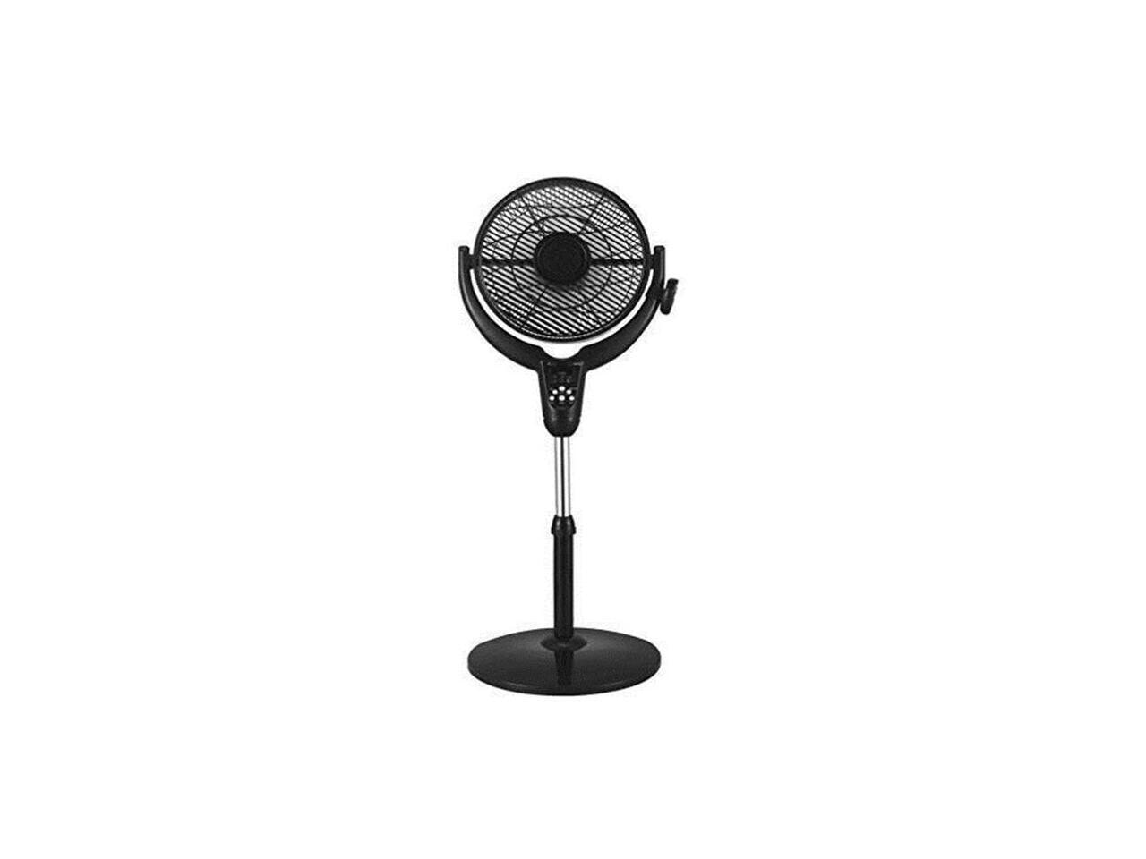 Optimus F7508 14 Inch Louver Rotating Oscil Pedestal Air Circulator with Remote,