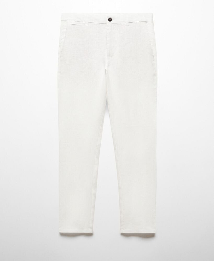 MANGO men's Slim-Fit 100% Linen Pants