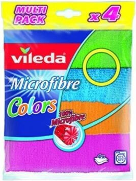 Тряпка, щетка или губка Vileda Ściereczki microfibra Colors 4szt. (150542)