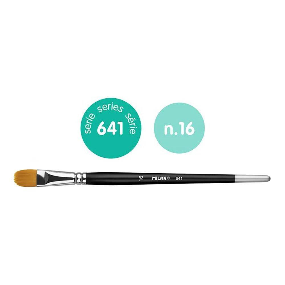 MILAN ´Premium Synthetic´ Cat´S Tongue Paintbrush With Short Handle Series 641 No. 16