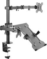 SpeaKa Professional SP-MM-302 - Notebook & monitor arm - Black - 25.4 cm (10