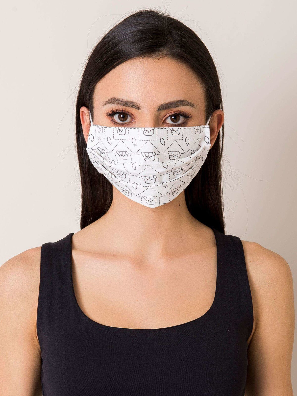 Защитная маска-KW-MO-JK104-бело-черный