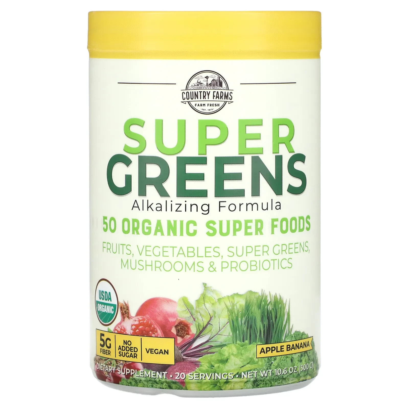 Super Greens, Alkalizing Formula, Chocolate, 10.6 oz (300 g)