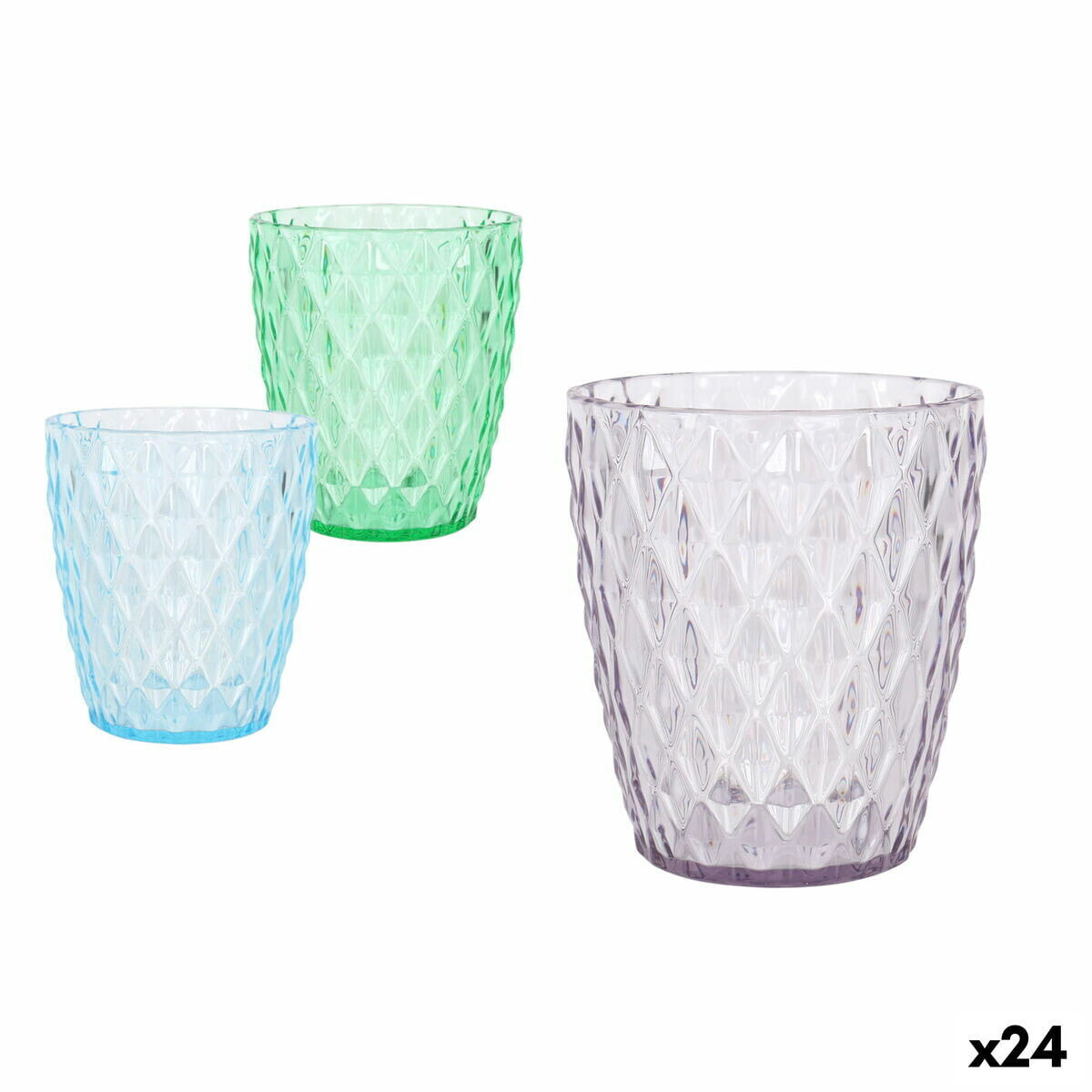 Glass La Mediterránea Plastic 390 ml (24 Units)