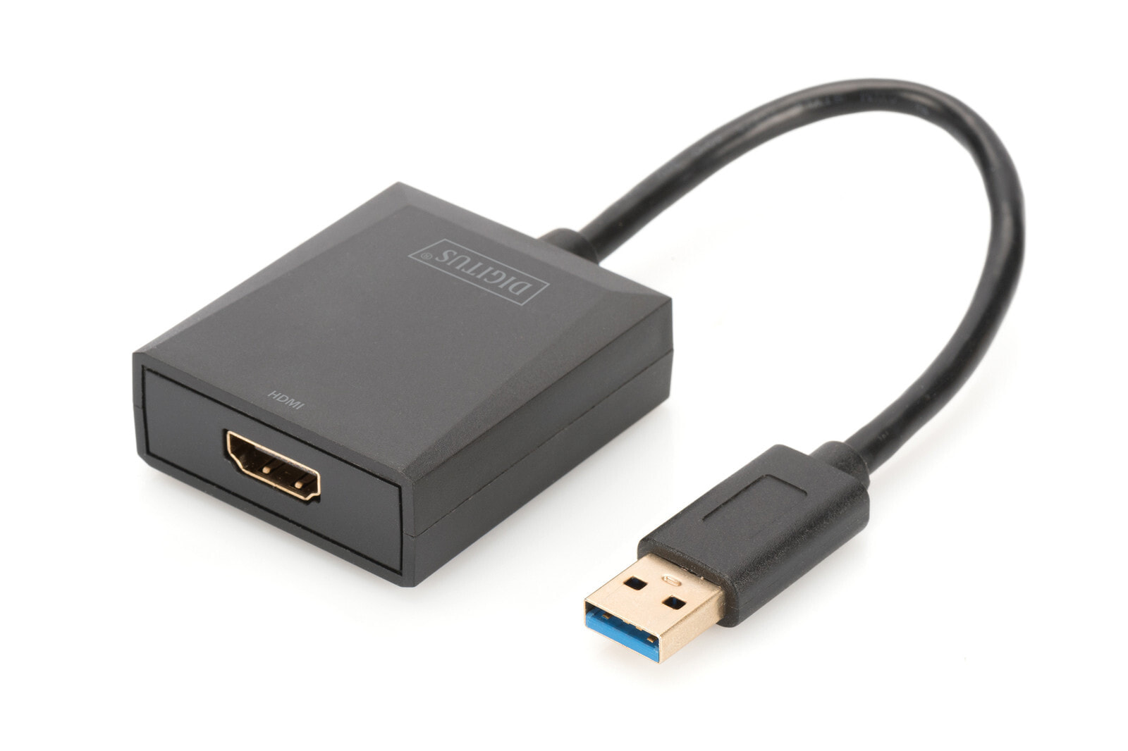 Digitus DA-70841 кабельный разъем/переходник USB 3.0 HDMI Черный