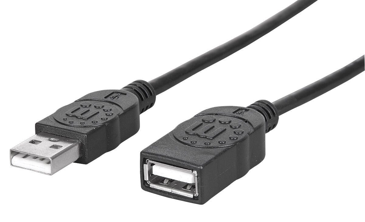 Manhattan 338653 USB кабель 1,8 m 2.0 USB A Черный