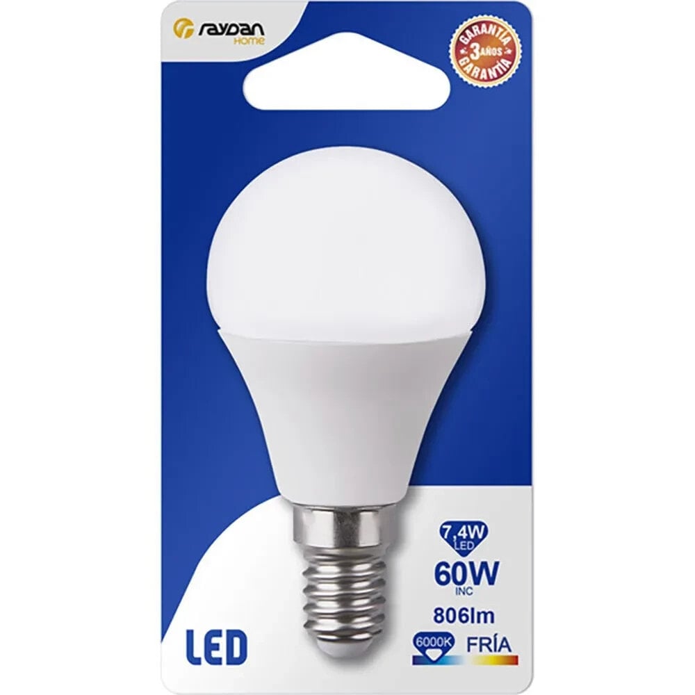 7HSEVENON Spherical Led Bulb G45 E14 = 806Lm 6000K 15000H Raydan Home BL1 7.4W 60W