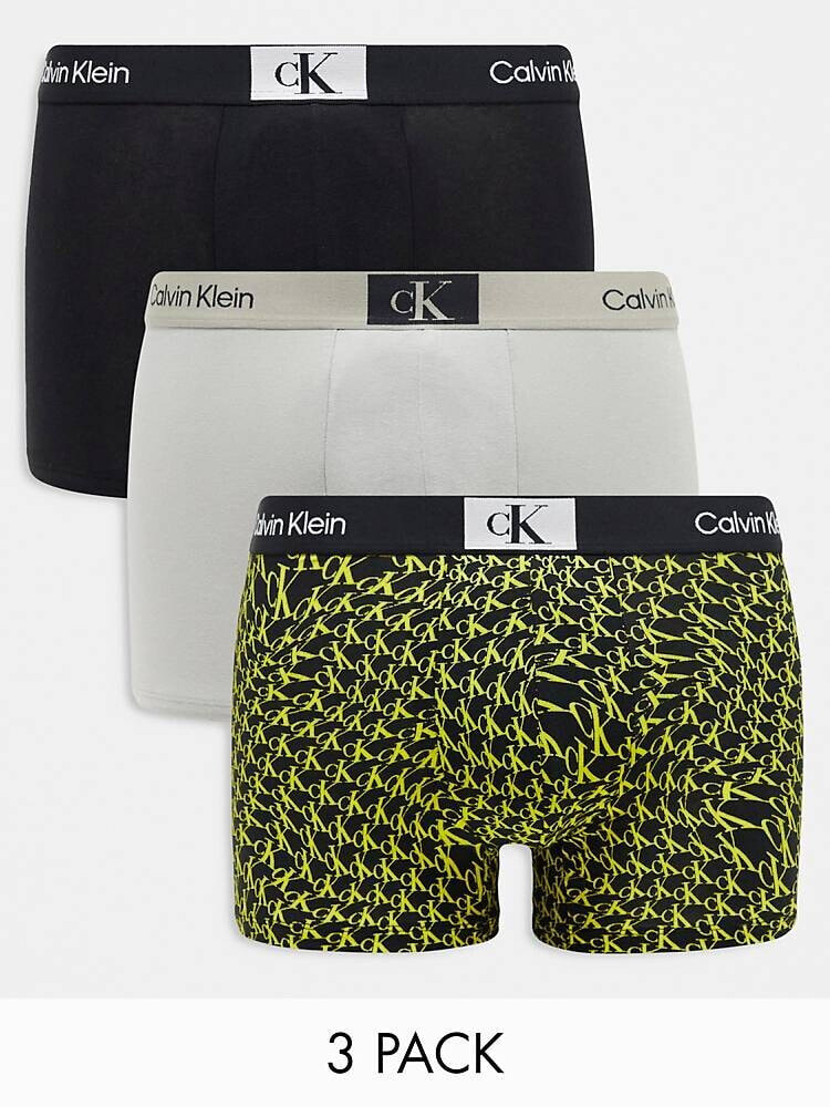 Calvin Klein – CK 96 – 3er-Pack Baumwollunterhosen in verschiedenen Farben