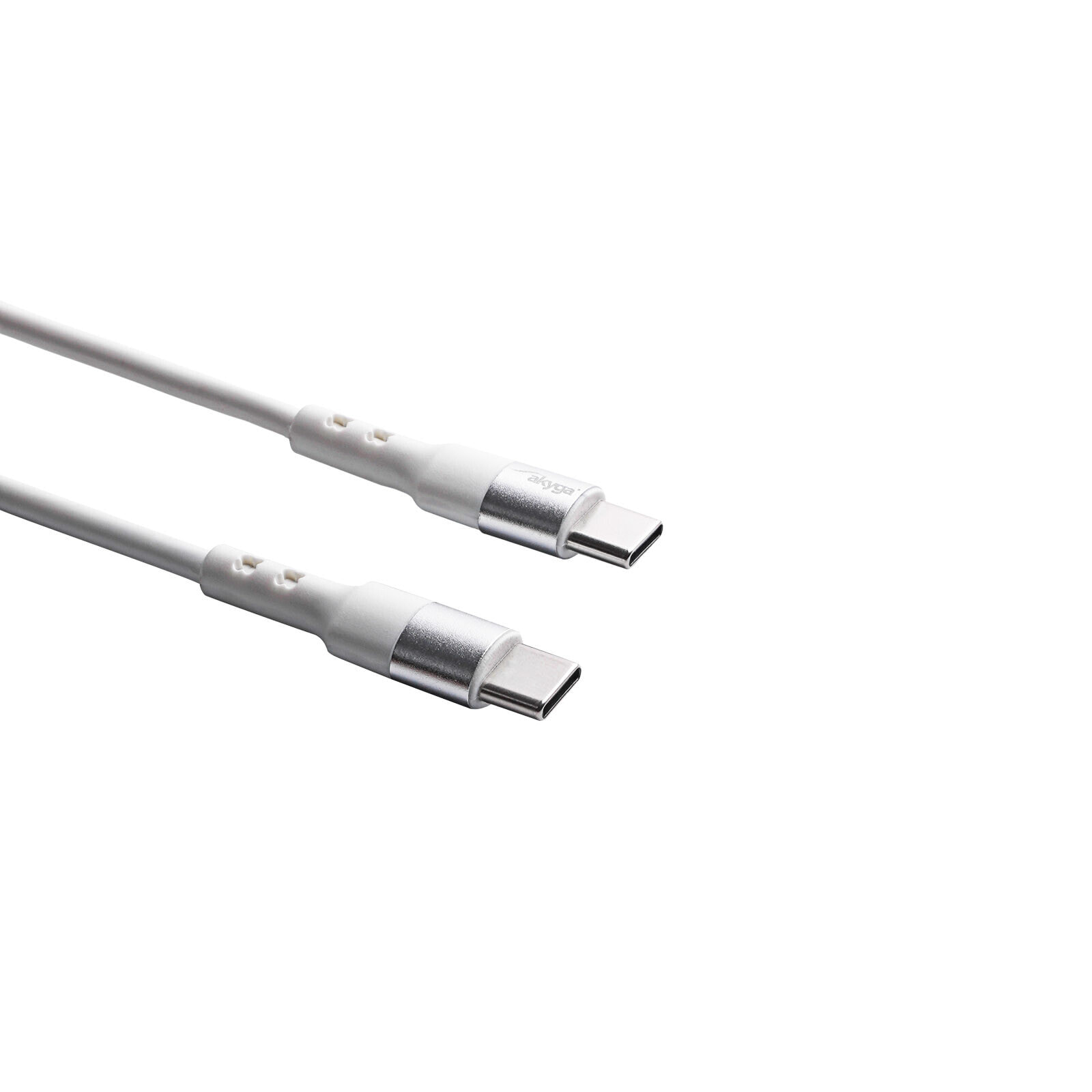 Akyga AK-USB-40 - 1 m - USB C - USB C - USB 2.0 - White