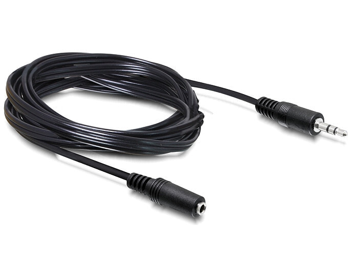 DeLOCK 3.5mm - 3.5mm, 5m аудио кабель 3,5 мм Черный 84237