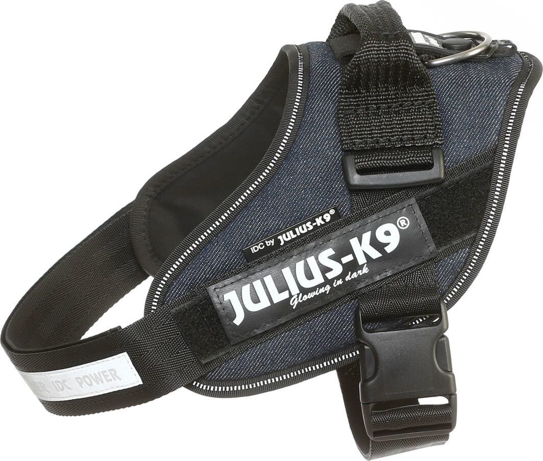 Trixie Harness Julius-K9®, 2 / L – XL: 71–96 cm / 50 mm, jeans