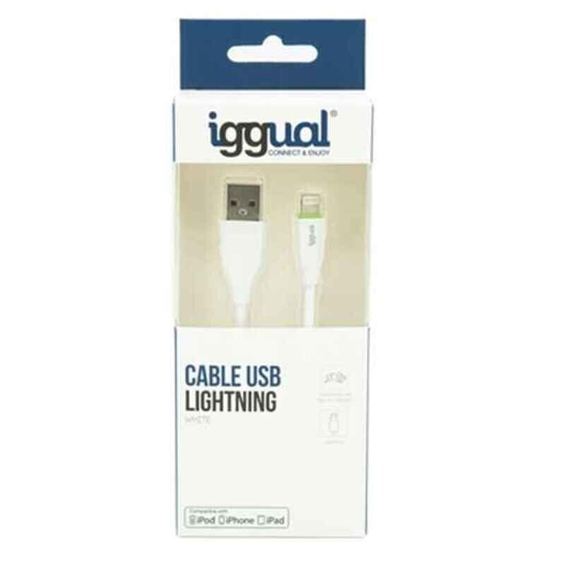 iggual IGG316955 кабель с разъемами Lightning 1 m Белый