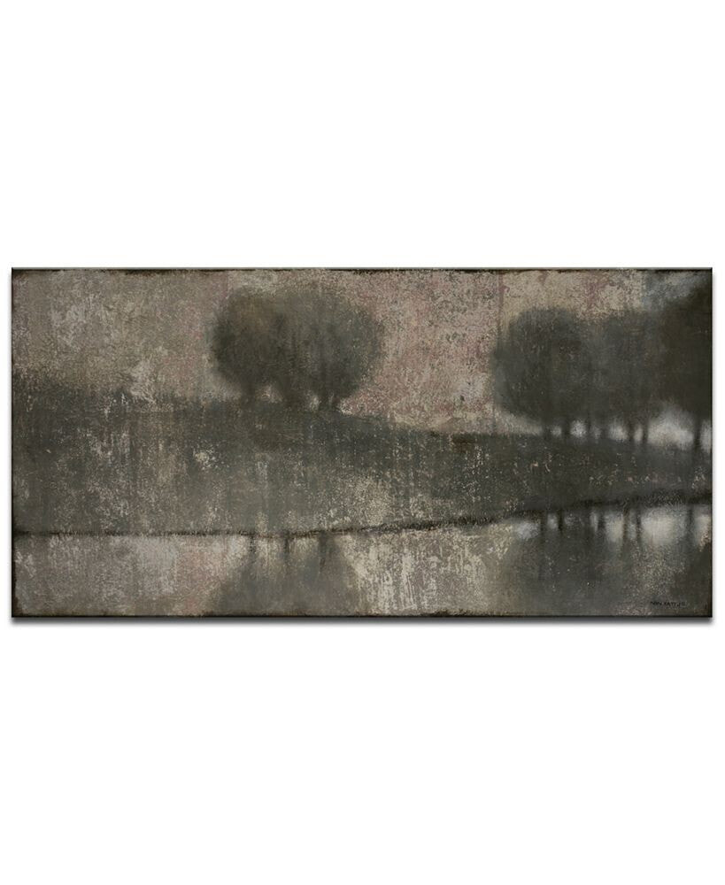 'Gray Banks' Abstract Canvas Wall Art, 18x36