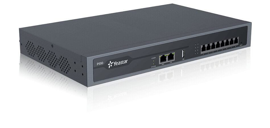 Yeastar P570 - IP PBX (private & packet-switched) system - 500 user(s) - Black - Gigabit Ethernet - HDD - 100 - 240 V