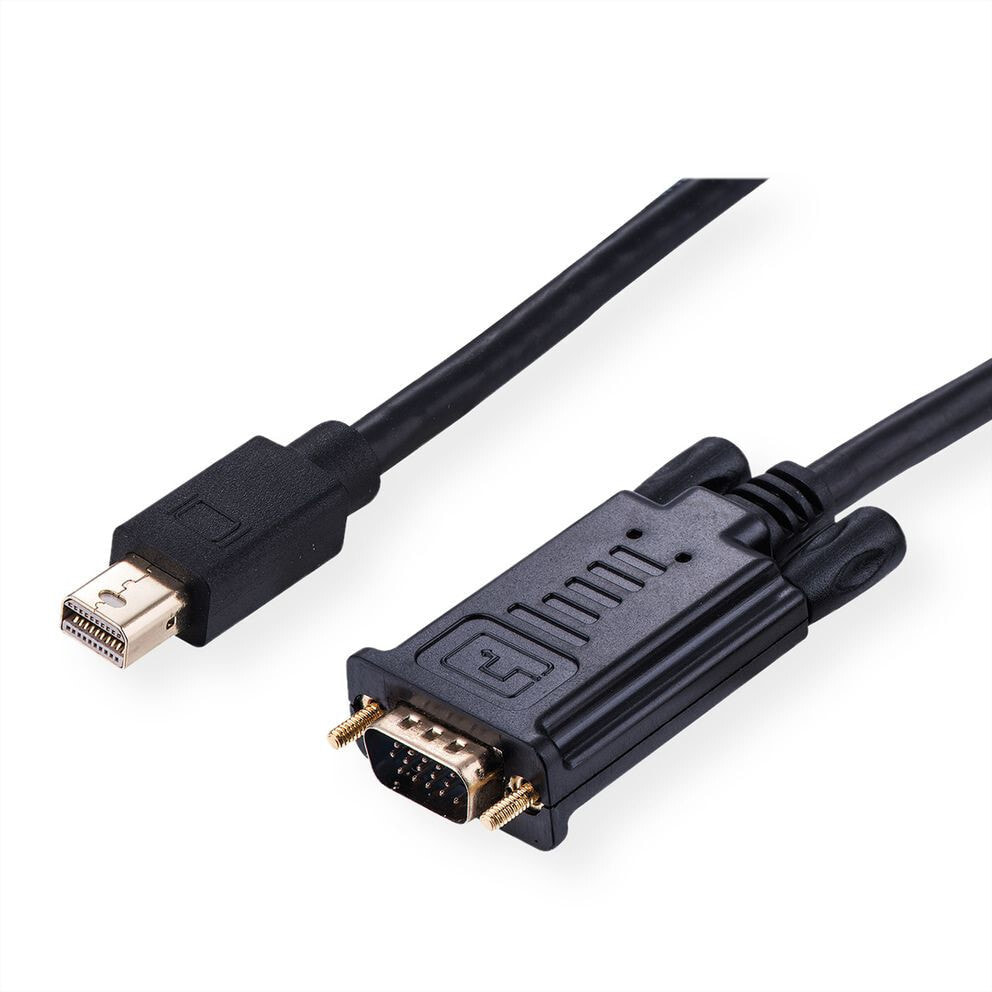 Value 11.99.5805 видео кабель адаптер 1 m Mini DisplayPort VGA (D-Sub) Черный