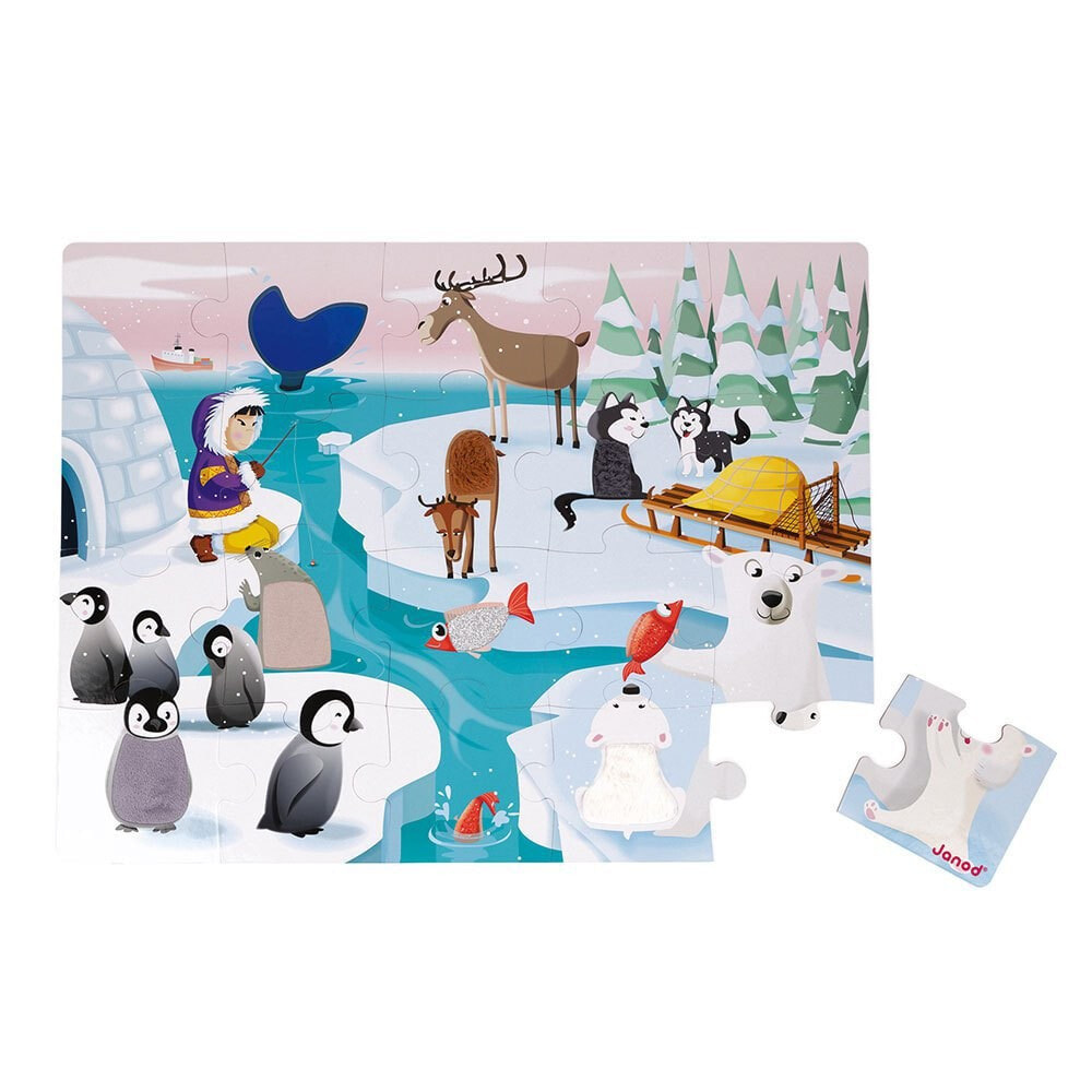 JANOD Tactile Life On The Ice 20 Pieces Puzzle