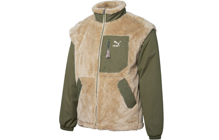 PUMA Velvet Jackets Men Khaki