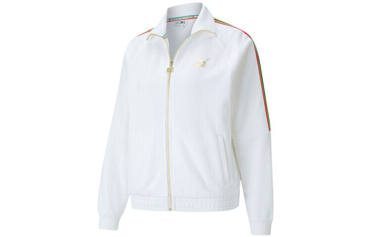 Puma 世界共振系列 拉链针织外套 女款 白色 / Куртка Puma Trendy_Clothing Featured_Jacket 599061-02