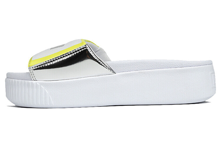 Puma Platform Slide 厚底运动拖鞋 女款 白 / Спортивные тапочки Puma Platform Slide