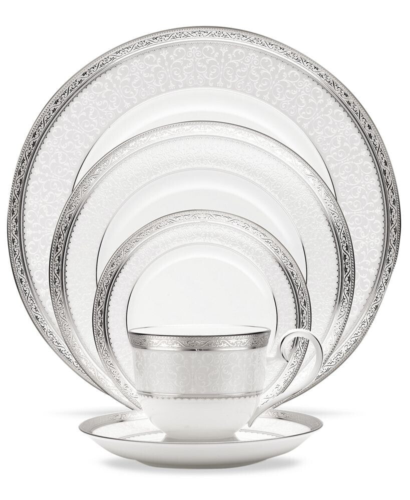 Noritake dinnerware, Odessa Platinum 5 Piece Place Setting