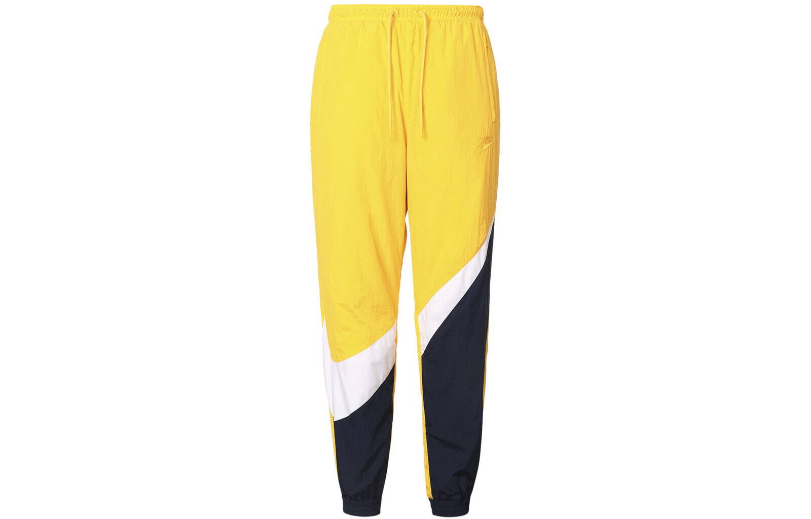 Nike 大Logo复古梭织拼色设计运动裤 男款 黄色 / Nike Logo AR9895-728