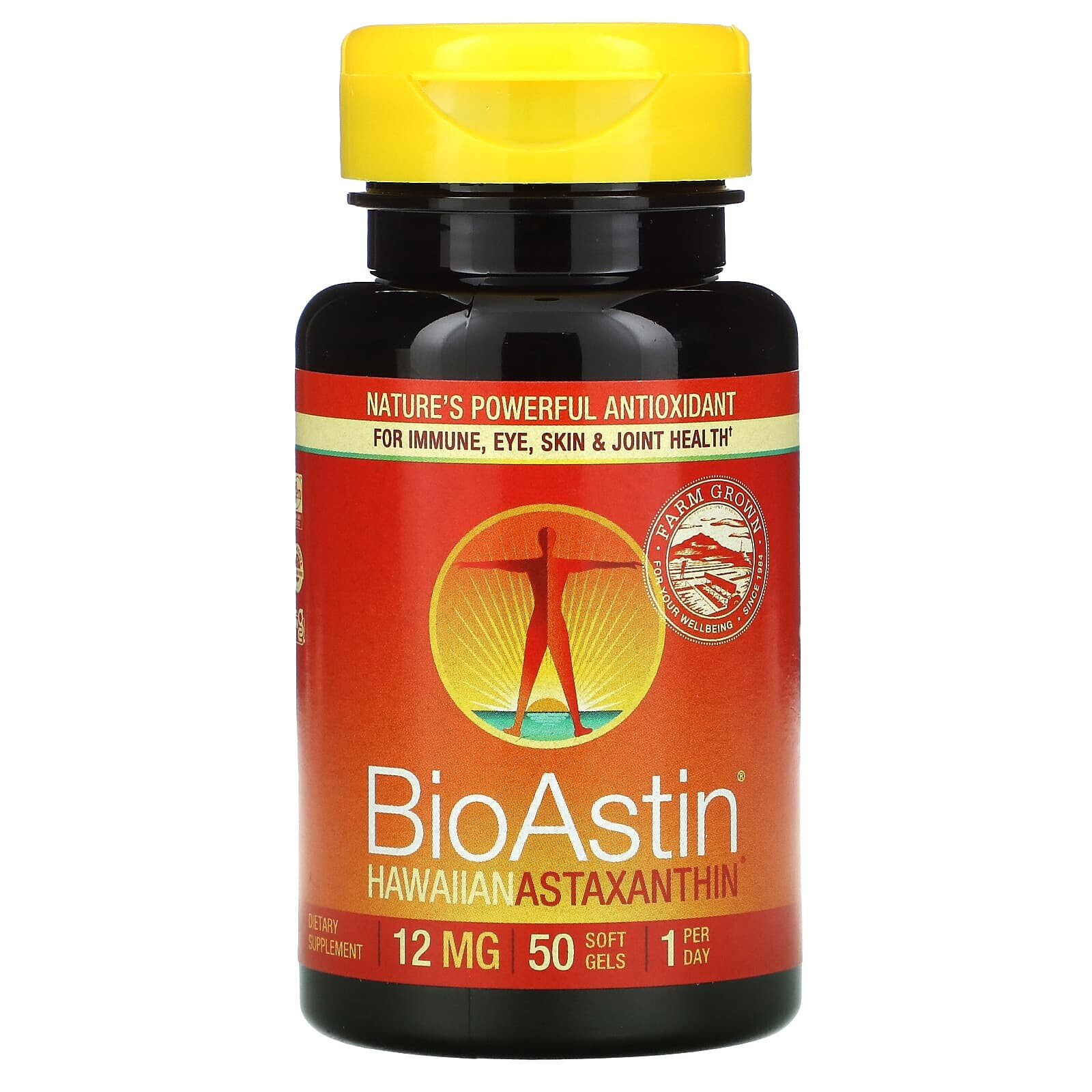Nutrex Hawaii, BioAstin, гавайский астаксантин, 4 мг, 60 мягких таблеток