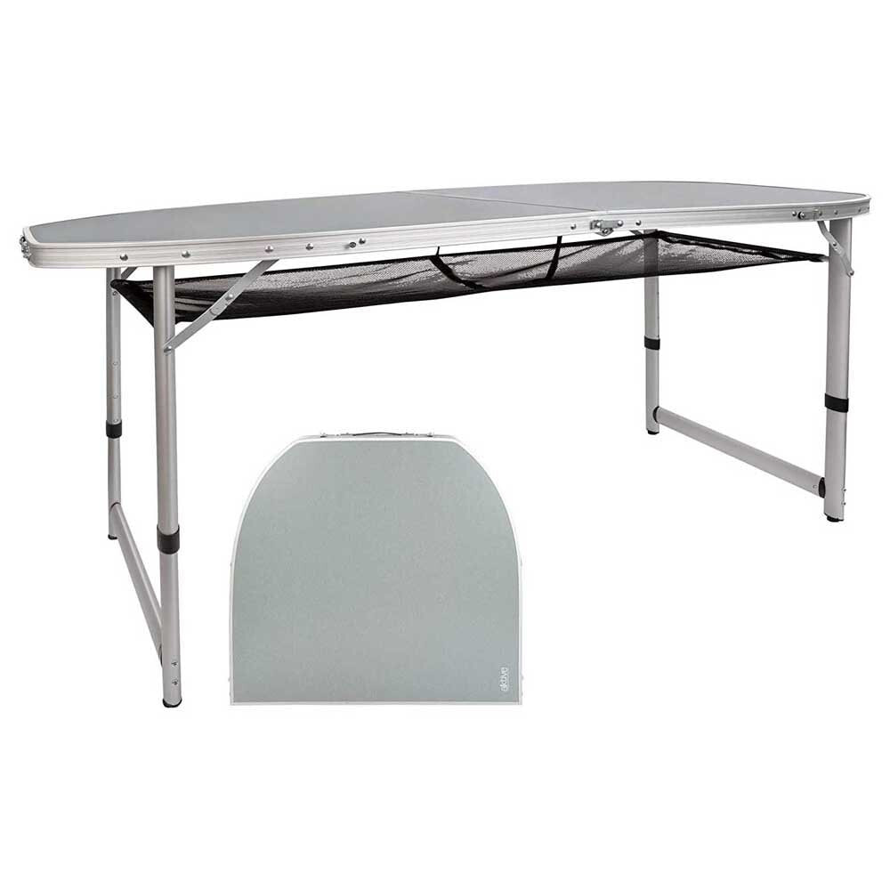 AKTIVE Height Adjustable Folding Camping Table With Mesh