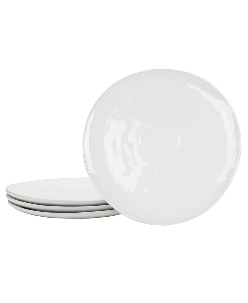 Fitz and Floyd everyday Whiteware Dinner Plate 4 Piece Set