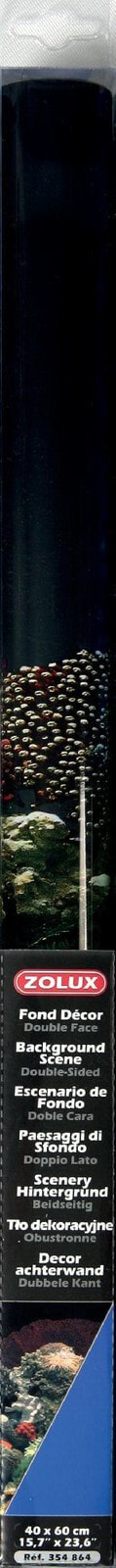 Декор для аквариума Zolux Tło akwariowe dwustronne 40 x 60 cm - koralowiec/niebieskie