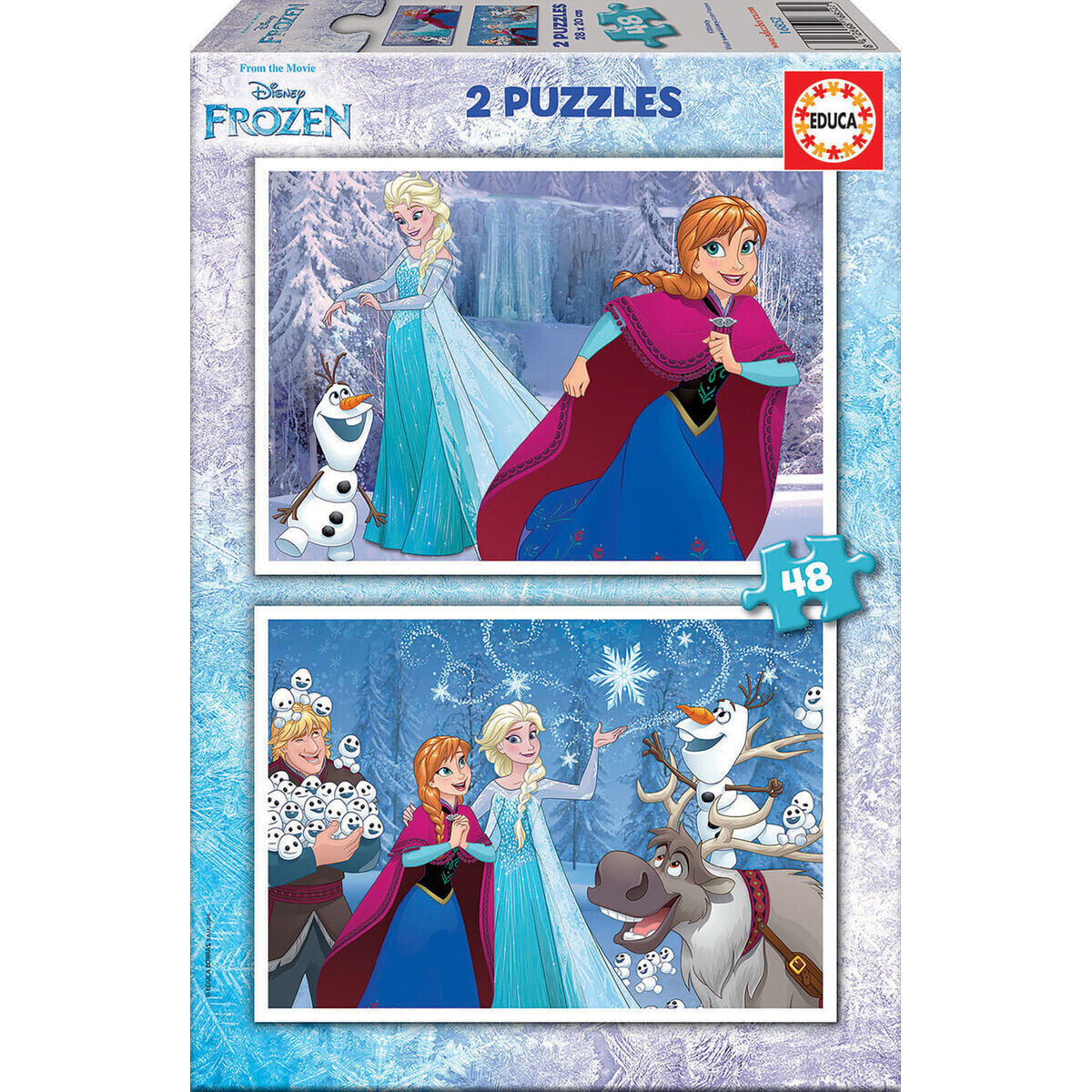 2-Puzzle Set Frozen Believe 48 Pieces 28 x 20 cm