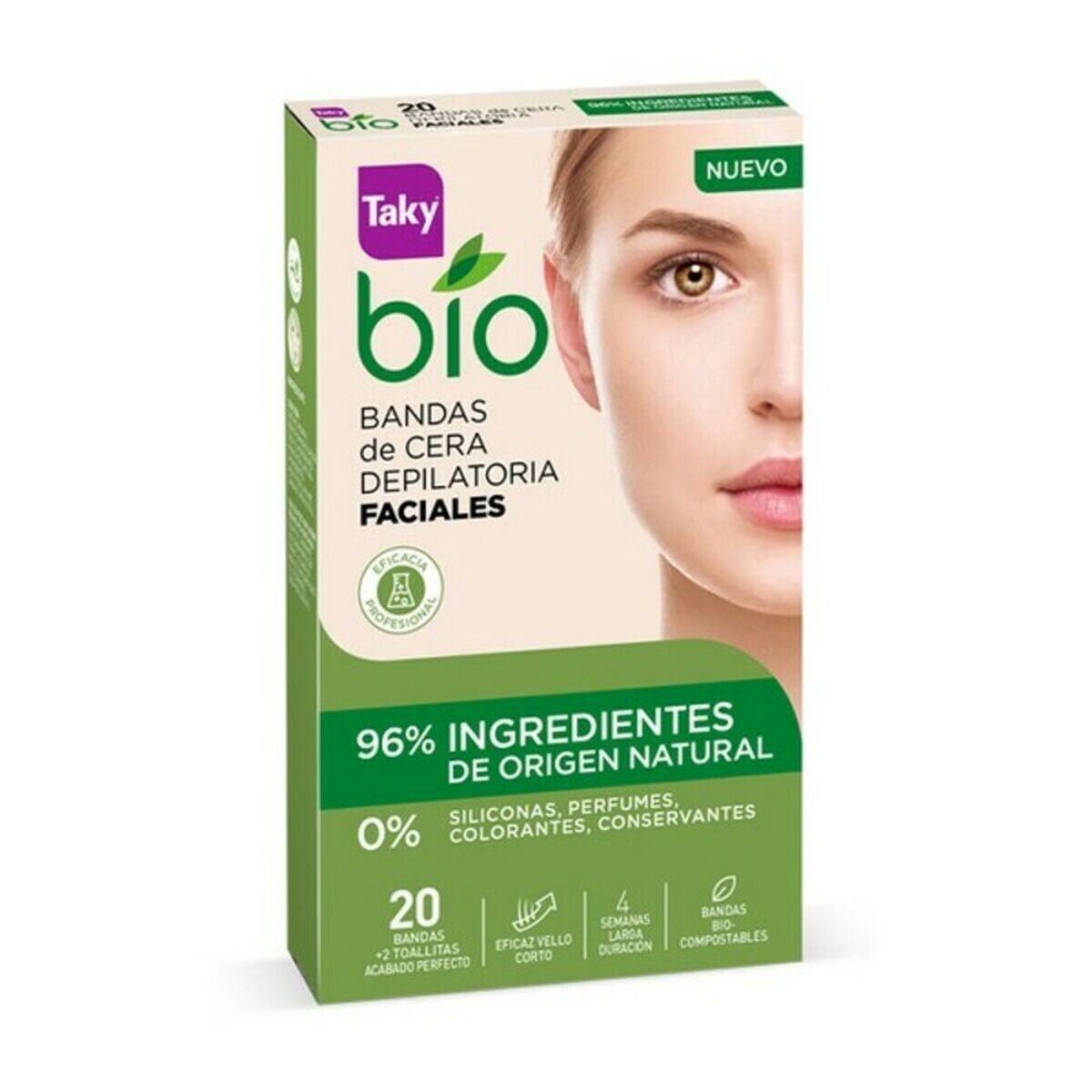 Депиляционные полоски для лица Bio Natural Taky 120-0715 (20 uds)