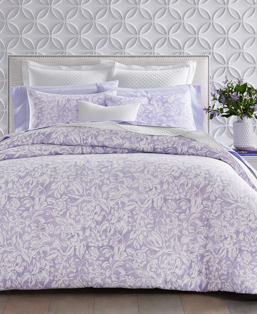 Charter Club damask Floral Duvet Cover Set, Twin, Created For Macy's