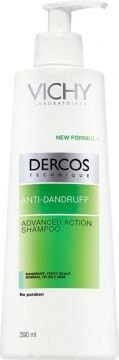 Vichy Dercos Anti-Dandruff Advanced Action Shampoo Интенсивный шампунь против перхоти для жирной кожи головы 390 мл