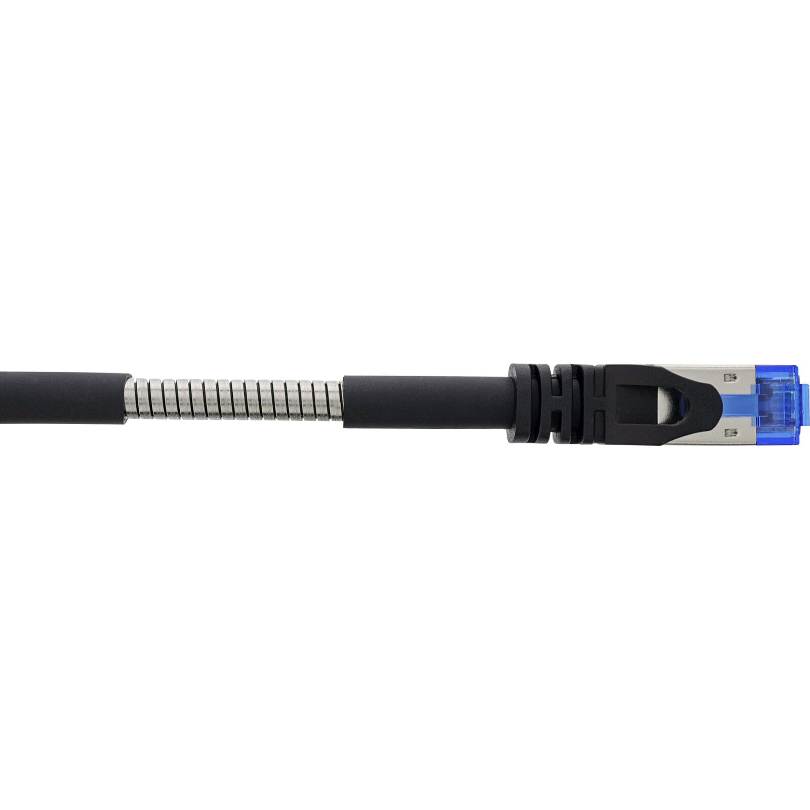 InLine Patch cable armoured - U/FTP - Cat.6A - black - 0.3m