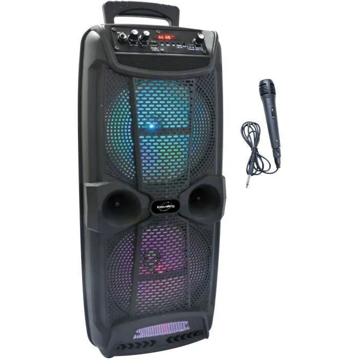 INOVALLEY KA20 Bluetooth-Karaoke-Lautsprecher mit Leuchtfunktion  800 W  USB/Micro SD/AUX-IN/DC-Anschluss
