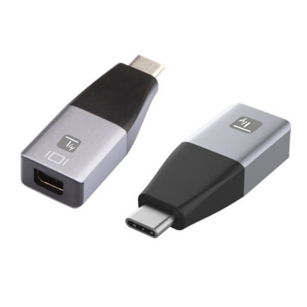 Techly IADAP USBC-MDP4K60 USB графический адаптер 3840 x 2160 пикселей Черный, Серебристый