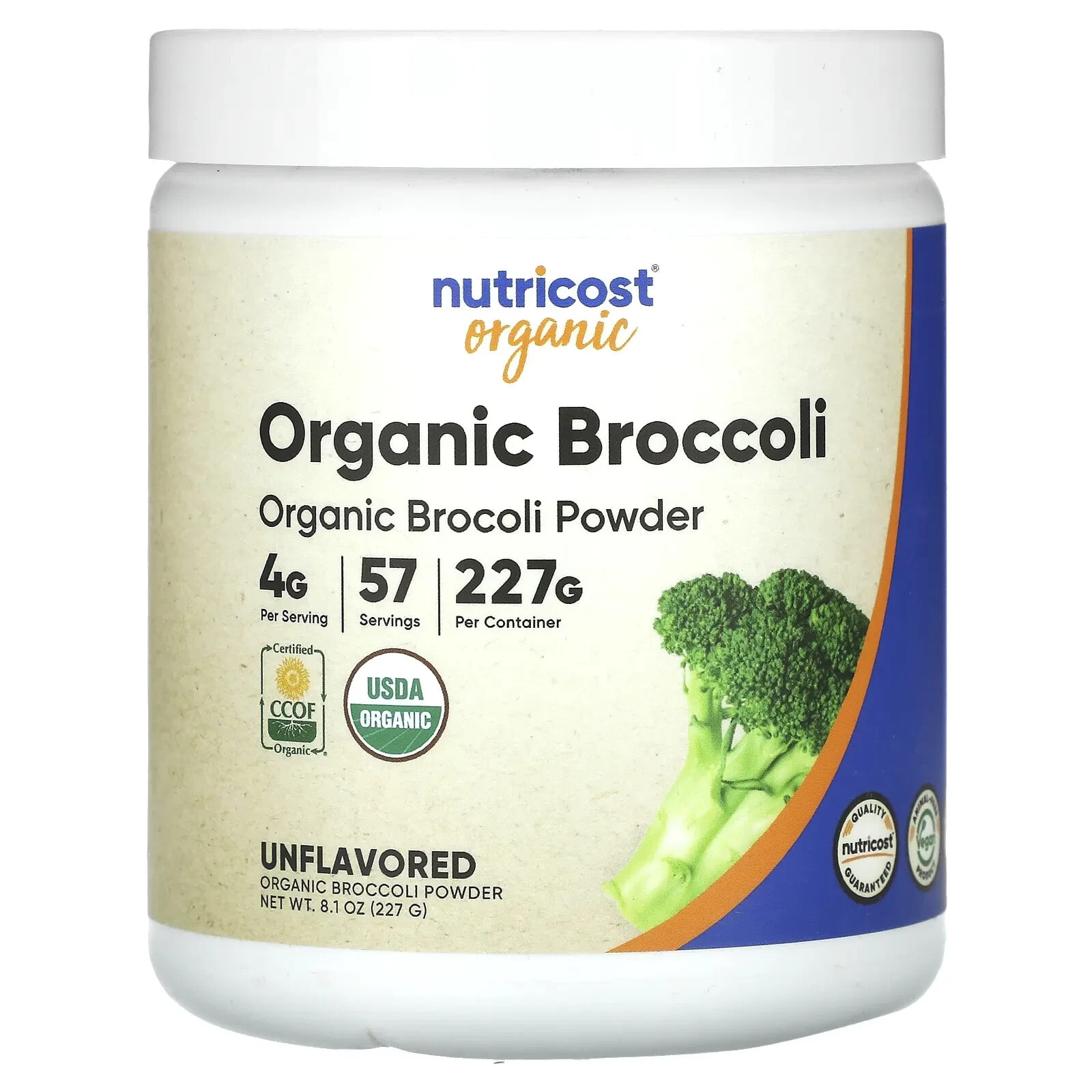 Nutricost, Organic Broccoli Powder, Unflavored, 8.1 oz (227 g)