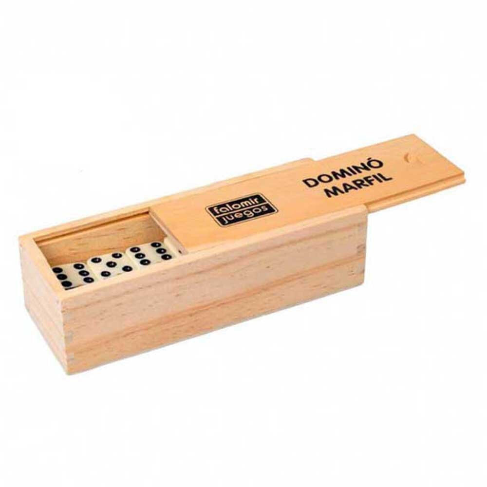 FALOMIR Domino Ivory Wooden Box Board Game