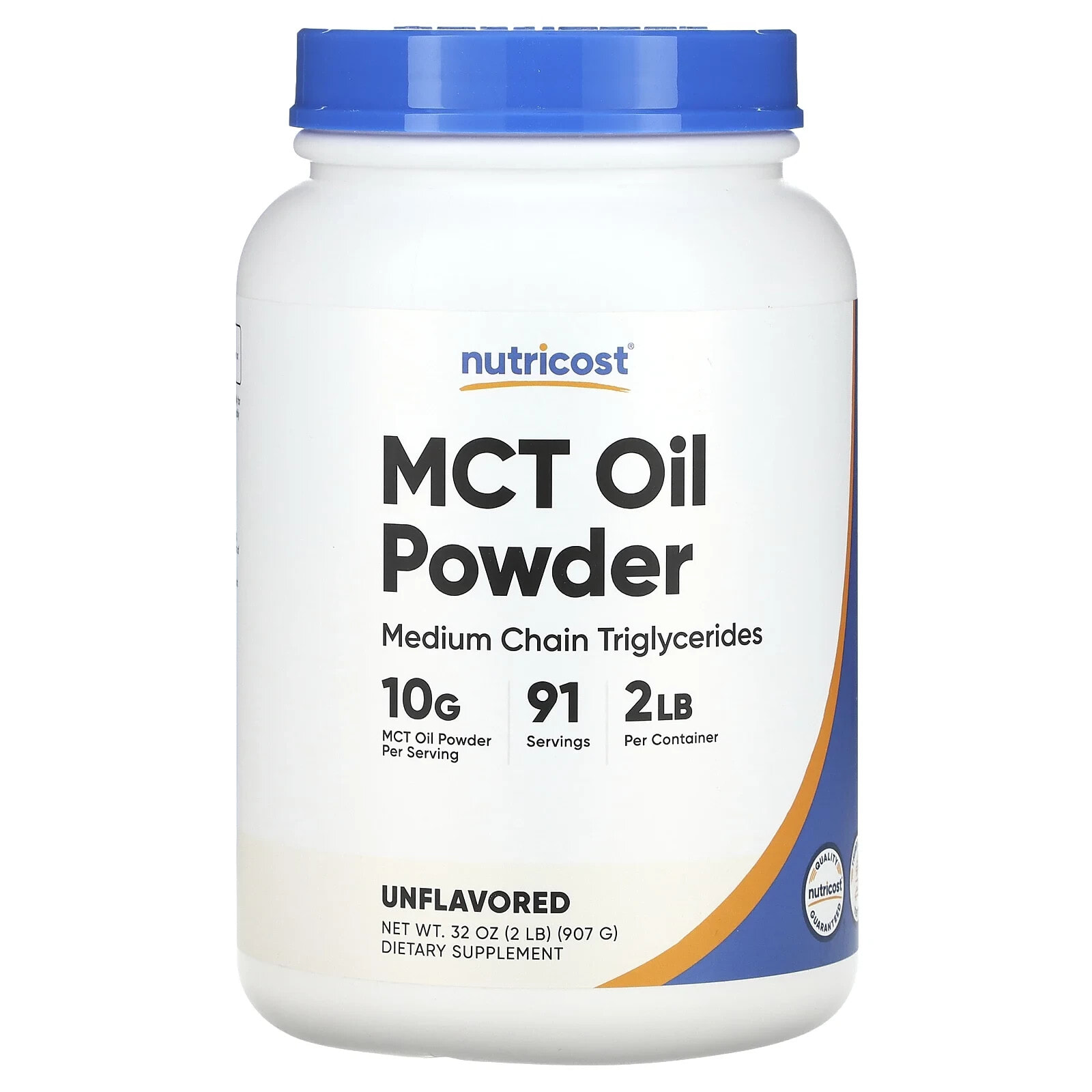 Nutricost, порошок из масла MCT, без добавок, 454 г (16 унций)