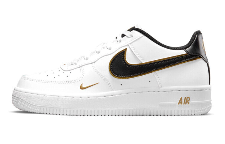 Nike Air Force 1 Low LV8 泼墨 防滑 低帮 板鞋 GS 黑白金 / Кроссовки Nike Air Force 1 Low LV8 GS DM3322-100