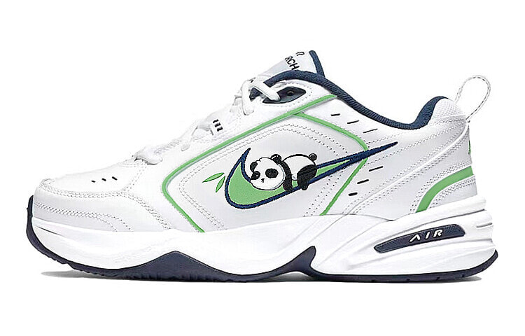 【定制球鞋】 Nike Air Monarch 4 熊猫 竹子 可爱 涂鸦 简约 复古 低帮 老爹鞋 男女同款 白绿 / Кроссовки Nike Court Vision 1 415445-102