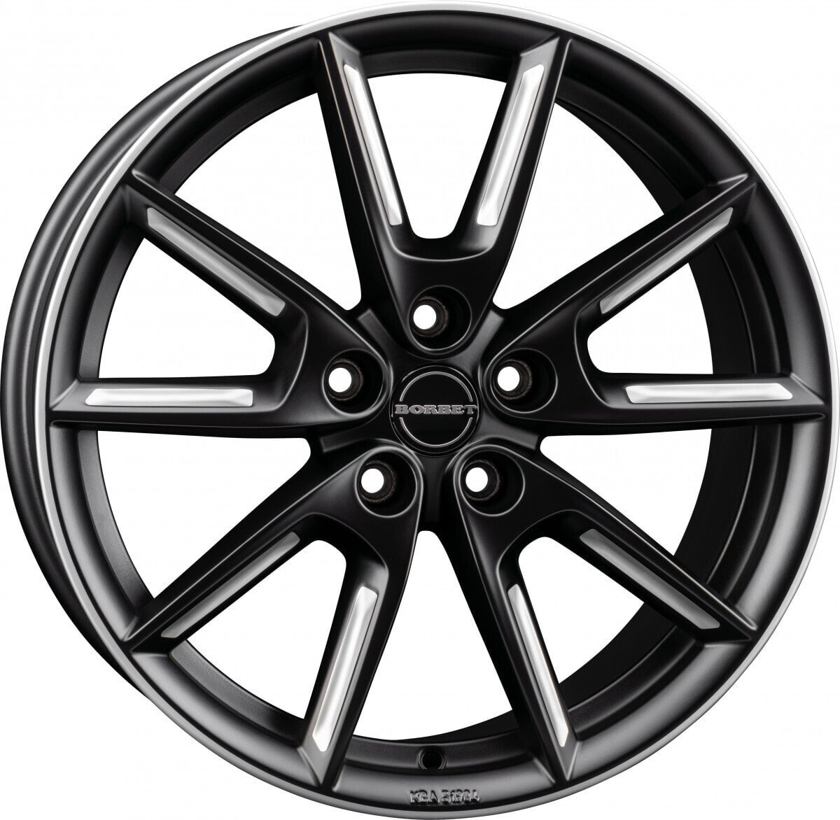 Колесный диск литой Borbet LX19 black matt silver spoke rim 8x19 ET45 - LK5/114.3 ML72.5