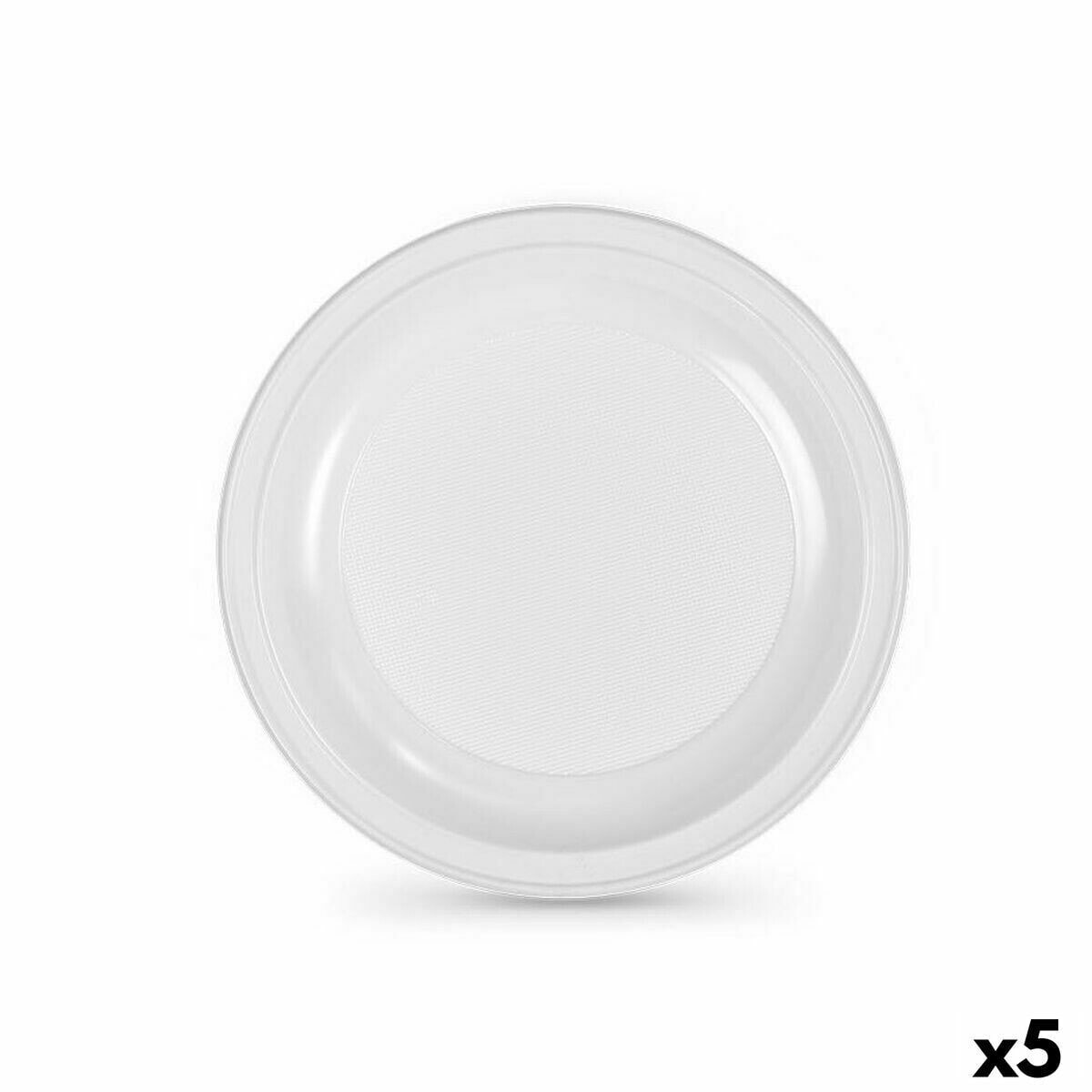 Set of reusable plates Algon White Plastic 25 x 25 x 1,5 cm (36 Units)