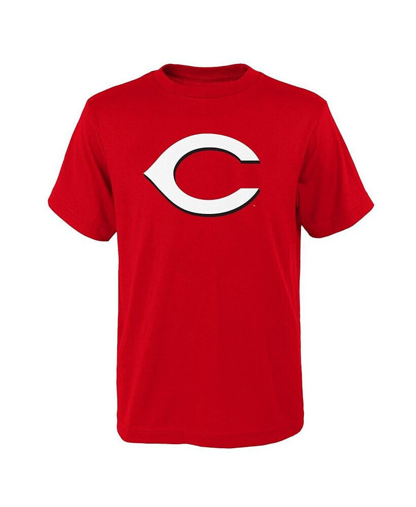 Outerstuff big Boys and Girls Red Cincinnati Reds Logo Primary Team T-shirt