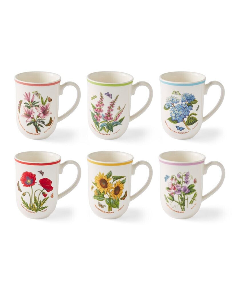 Portmeirion botanic Garden Meadow Assorted Tulip Mugs, Set of 6