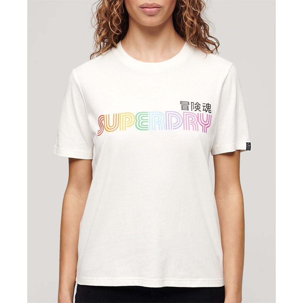 SUPERDRY Rainbow Logo Relaxed Short Sleeve T-Shirt