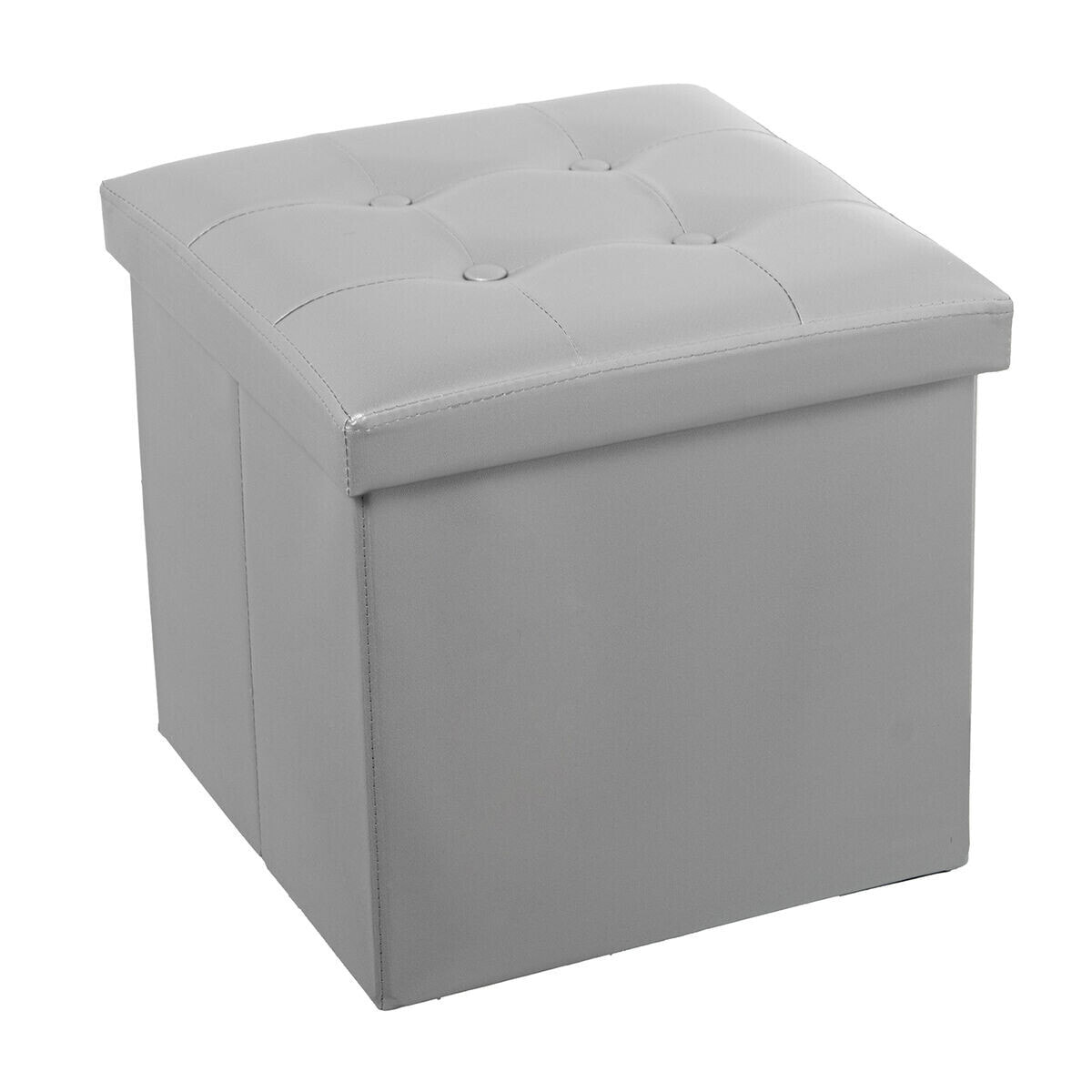 Pouffe Alexandra House Living Silver Polyskin 38 x 38 x 38 cm Foldable